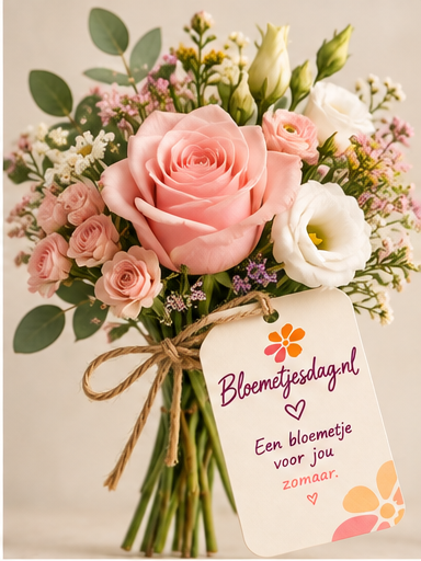 Digitaal Bloemetjesdag-bloemetje met rozen